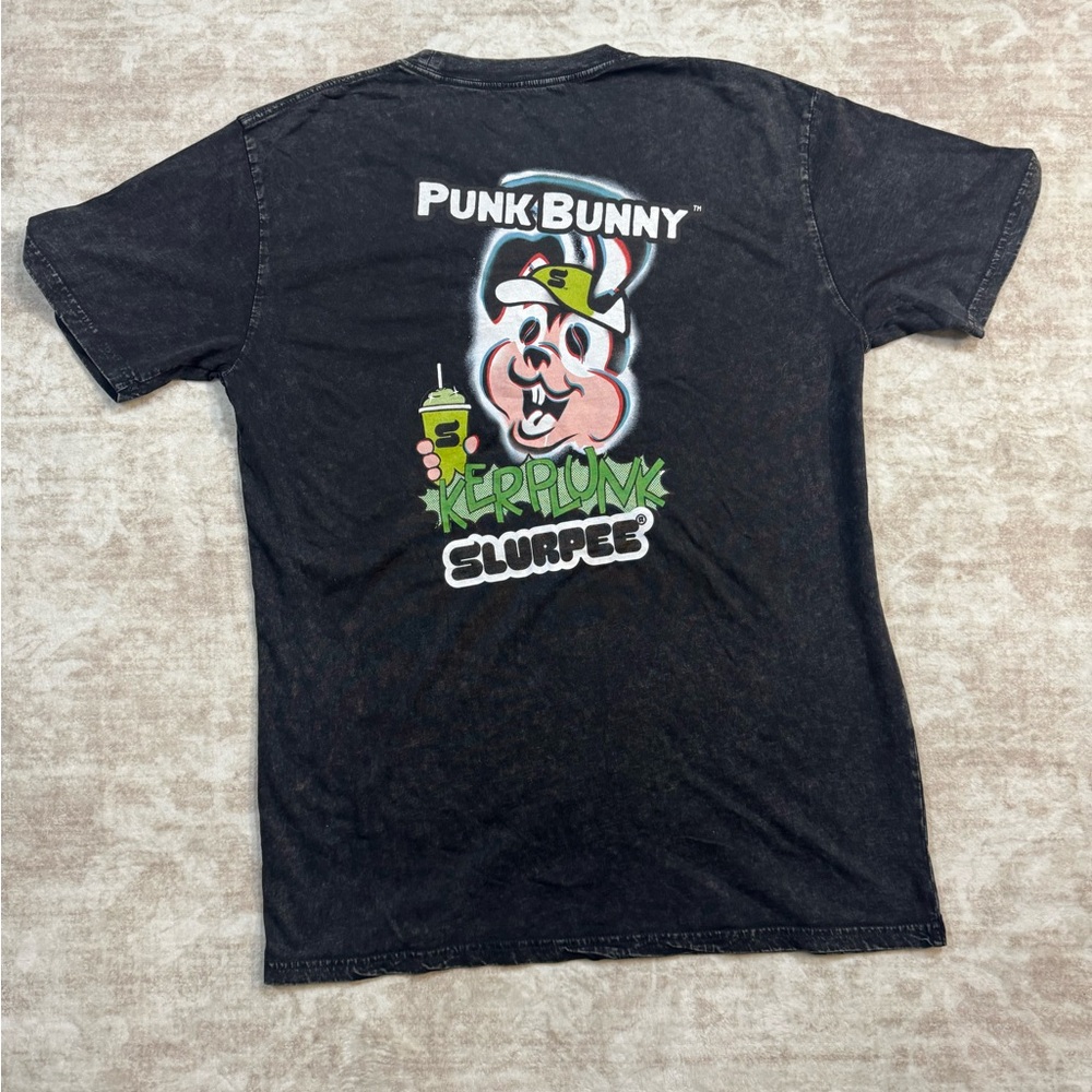 Punk Bunny Slurpee Graphic T Shirt Mens L Distressed Wash‎ Goth Streetwear